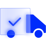 Truck with tick icon