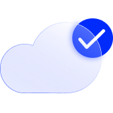 A cloud with a tick icon