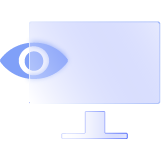 A computer monitor with an eye
