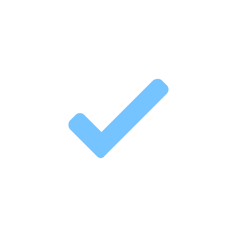 Light Blue tick icon