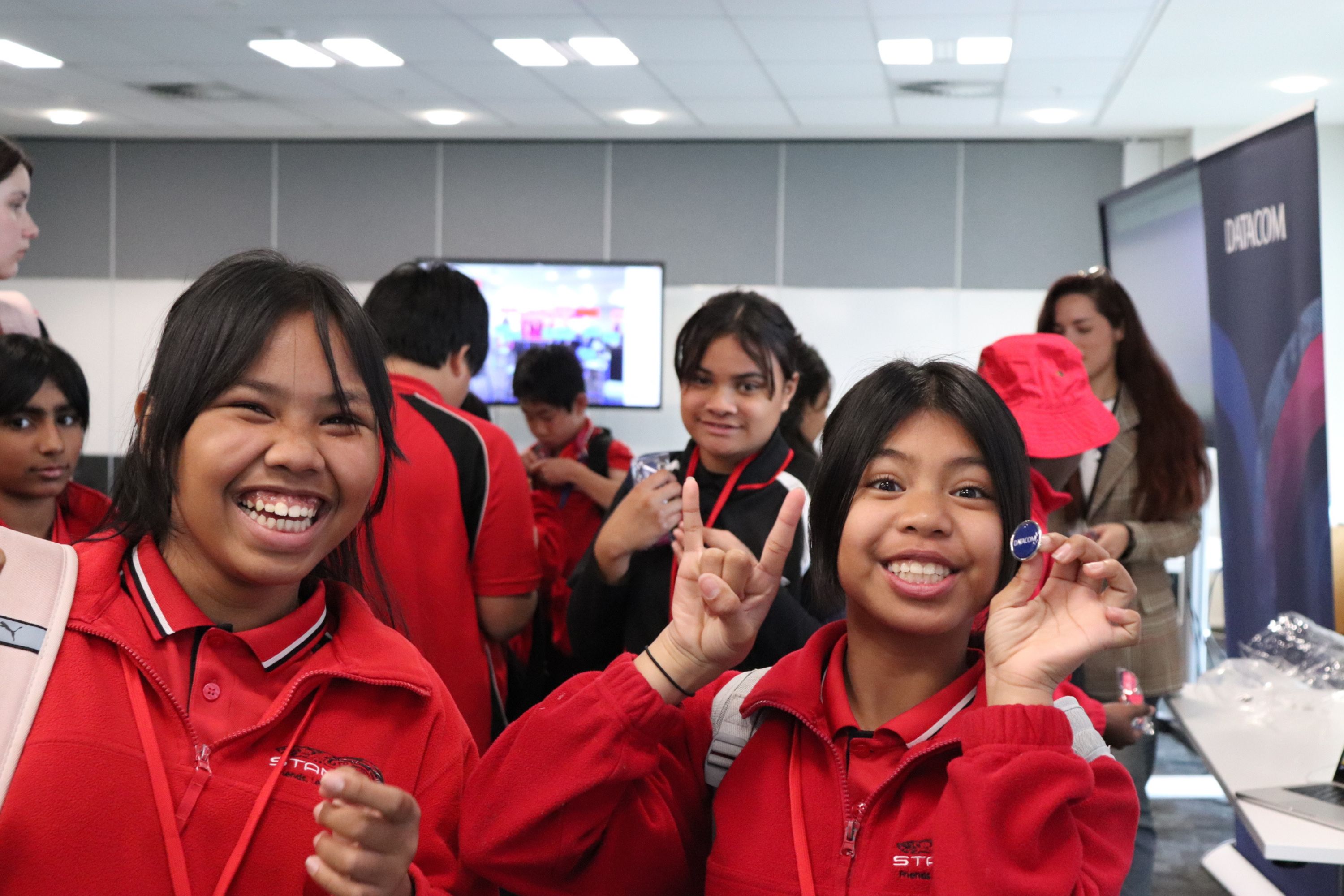 Students smiling
