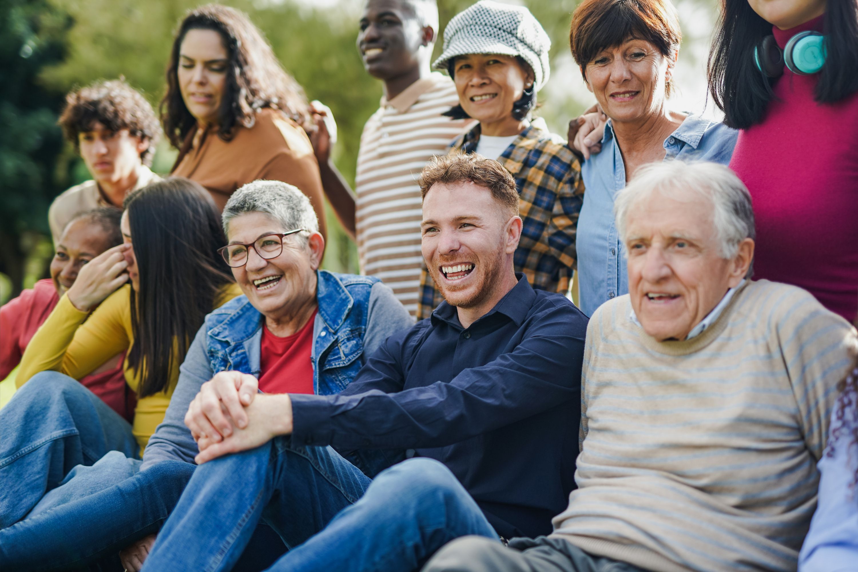 Photograph of a community of people
