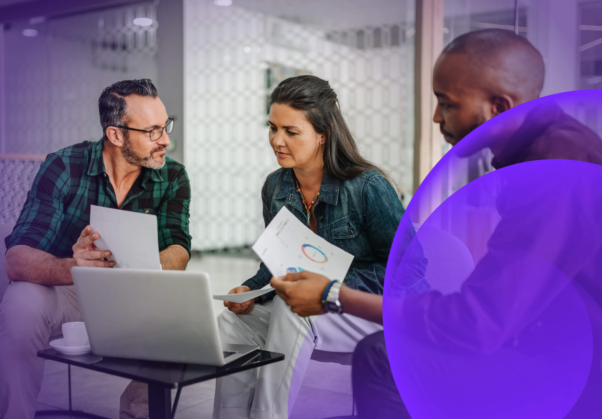 A group of people having a financial discussion