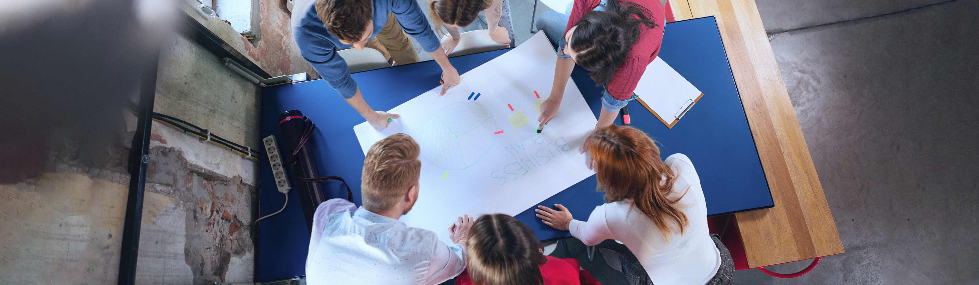 group of people working