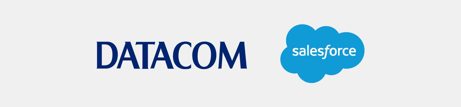 Datacom and Salesforce logo lockup